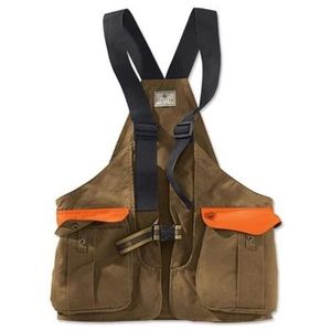 Beretta Waxed Cotton Upland Hunting Vest Cotton Brown and Blaze